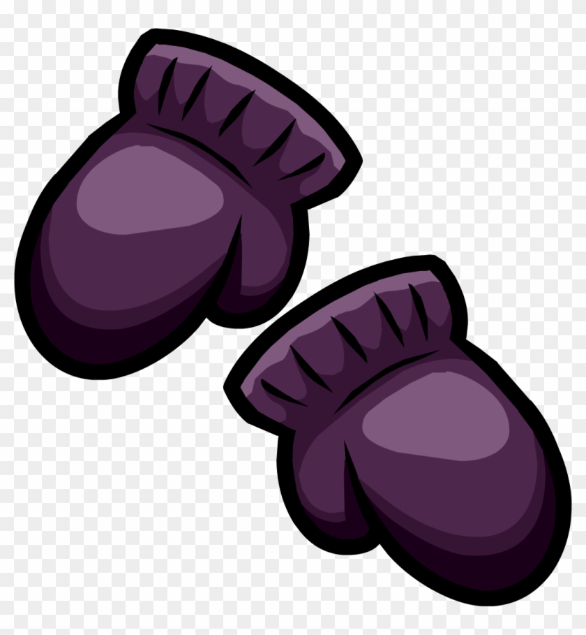 Purple Clipart Mitten - Purple Mittens Clip Art #1151303