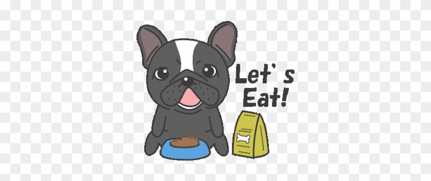 Funny Black Bulldog Animated Messages Sticker-7 - English Bulldog Gif Png #1151314