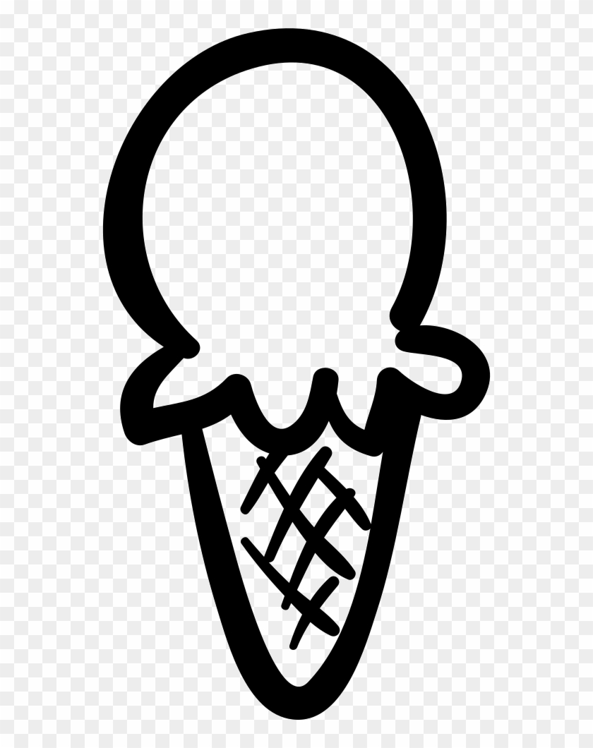 Ice Cream Hand Drawn Cone Svg Png Icon Free Download - Como Dibujar Un Helado Rojo #1151322