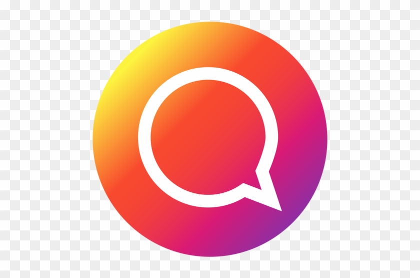 Instagram Chat Bubble Button Transparent Png - Circulo Colorido Instagram #1151334