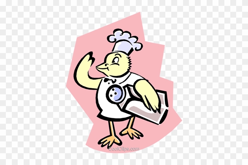 Chef Bird With Salt Shaker Royalty Free Vector Clip - Chicken Chef #1151487