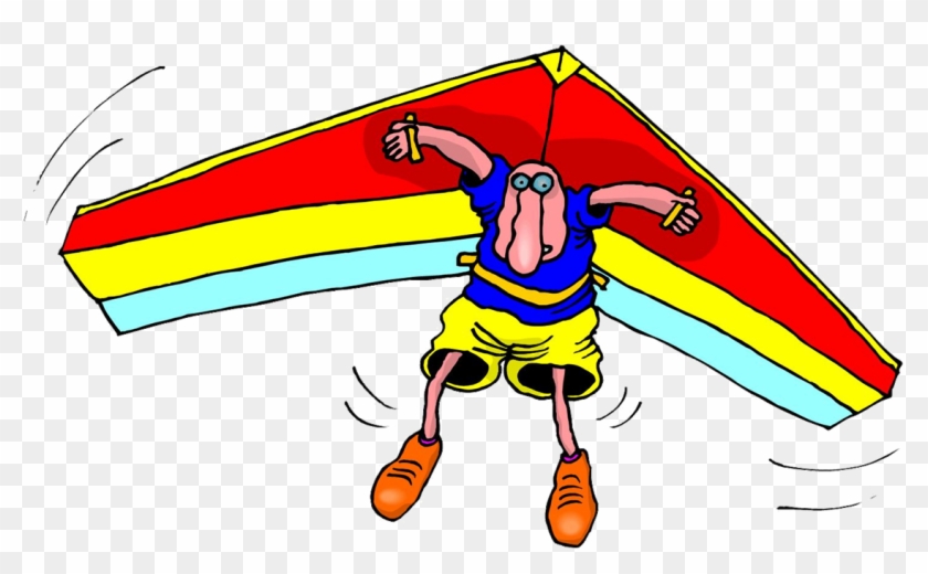 Man On Hang Glider - Glider Clip Art #1151689