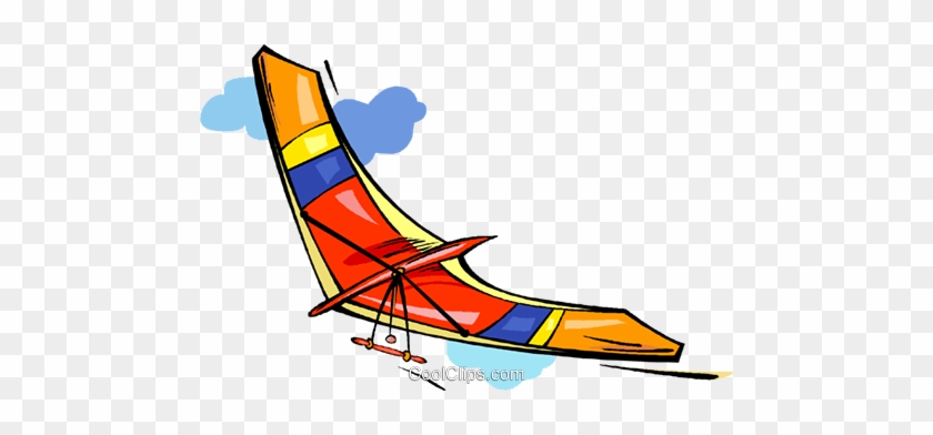 Hang Glider Royalty Free Vector Clip Art Illustration - Hang Glider Royalty Free Vector Clip Art Illustration #1151693