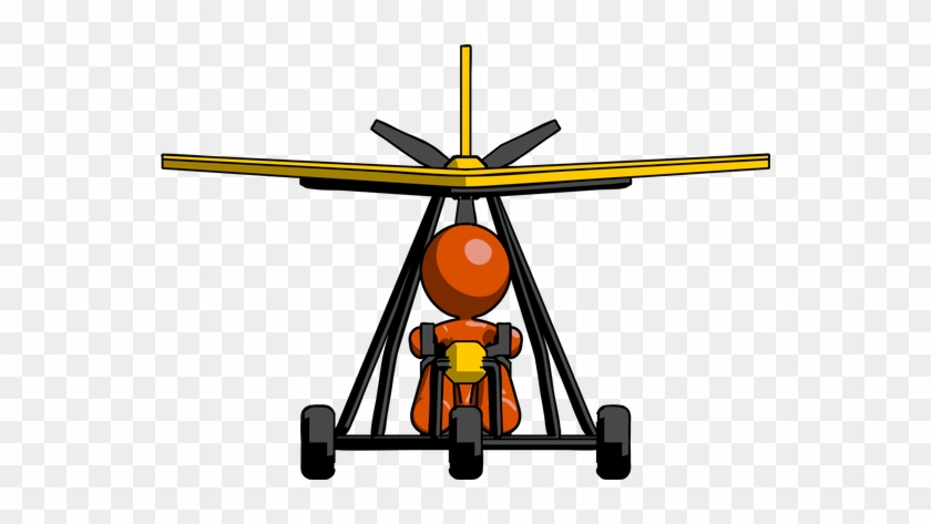 Orange Design Mascot Woman - Ultralight Aviation #1151802