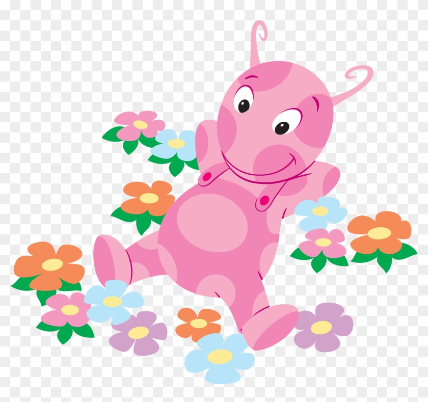 Uniqua Lying In Bed Of Flowers Transparent Png - The Backyardigans #1151904