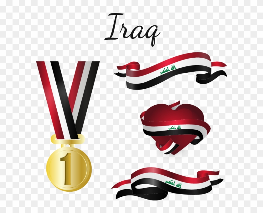 Iraq Flag, Iraq, Flag, Country Png And Vector - Gold Medal #1151973