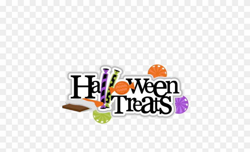 Halloween Treats Svg Scrapbook Title Svg Cutting Files - Clip Art #1152054