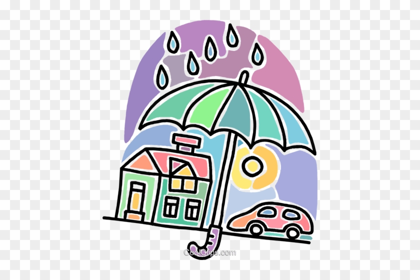 Carro, Casa, Guarda-chuva Livre De Direitos Vetores - Carro, Casa, Guarda-chuva Livre De Direitos Vetores #1152253