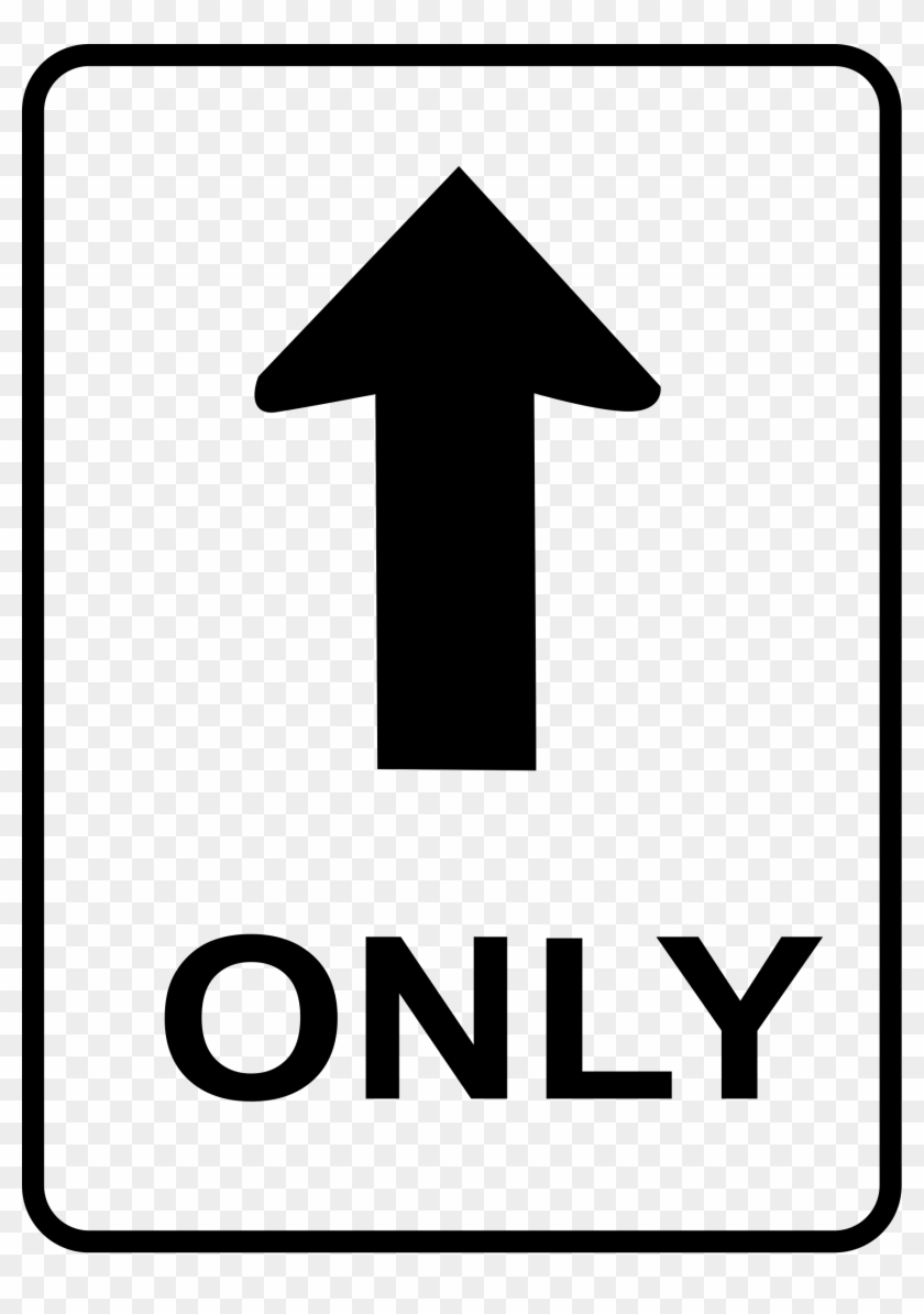 Way Only Sign - One Way Sign #1152294