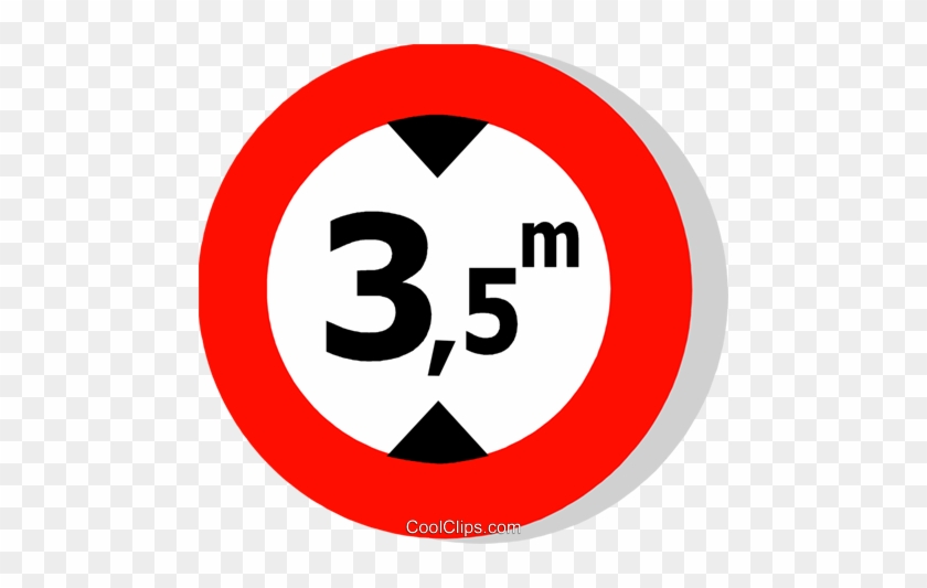 Eu Traffic Sign, Height Limit Royalty Free Vector Clip - Traffic Sign #1152323