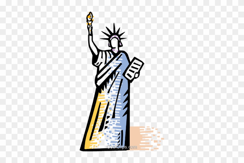 Statue Of Liberty Royalty Free Vector Clip Art Illustration - Statue Of Liberty Royalty Free Vector Clip Art Illustration #1152406