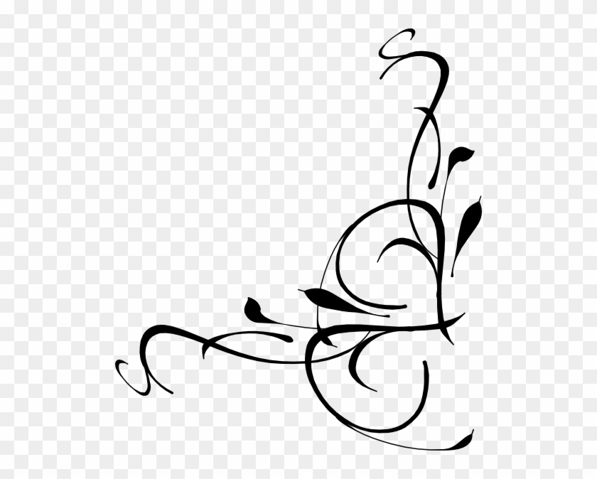 Floral Swirl Clip Art At Clker Com Vector Clip Art - Corner Clip Art Png #1152818
