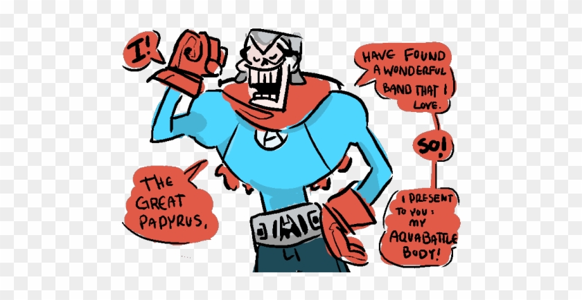 Please Join Me And Rittz In Drawing Aquacadet Papyrus - Cartoon #1152832