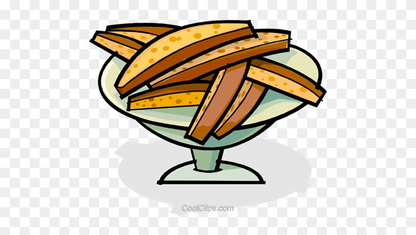 Dessert On A Serving Tray Royalty Free Vector Clip - Biscotti Clipart #1152972