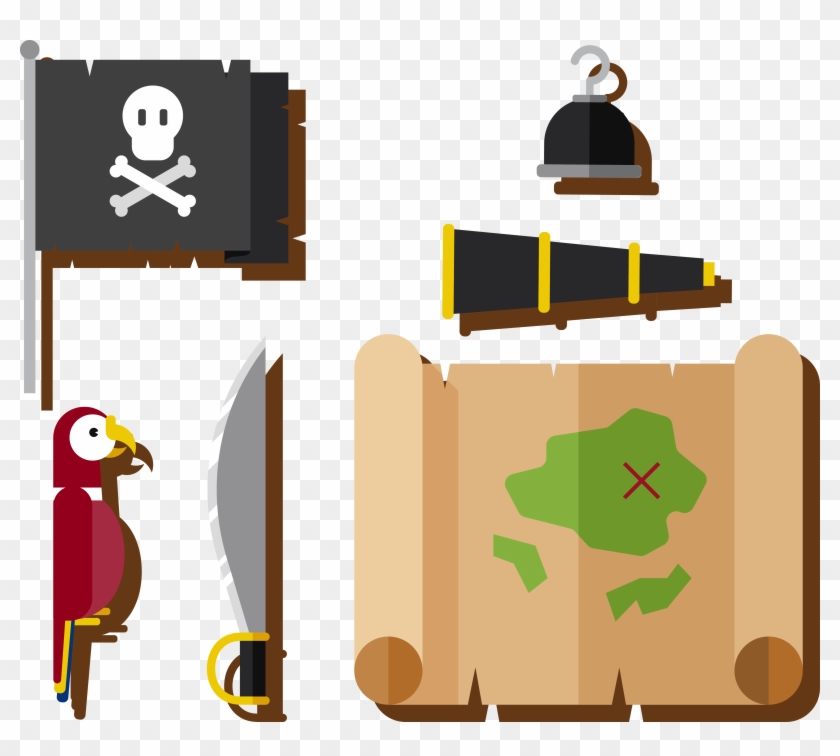 Pirate Map Vector - Pirate #1153147