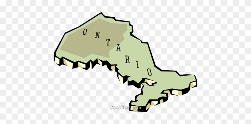 Ontario Map Royalty Free Vector Clip Art Illustration - Map Of Ontario Cool #1153150