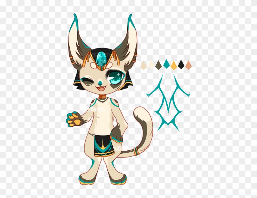 Egyptian Feline Sketch Adoptable - Cartoon #1153230