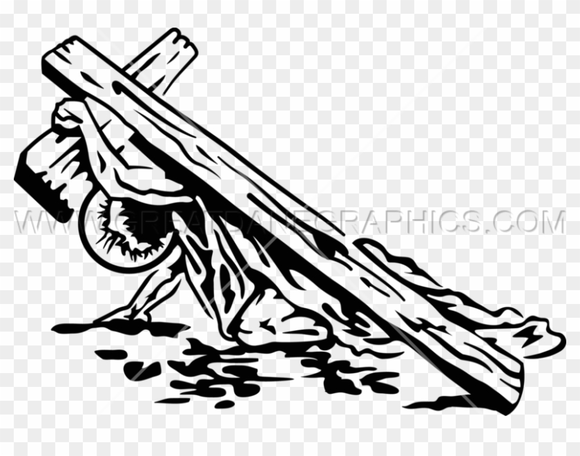 Jesus Carrying The Cross Production Ready Artwork For - Jesus Carrying Cross Png #1153268