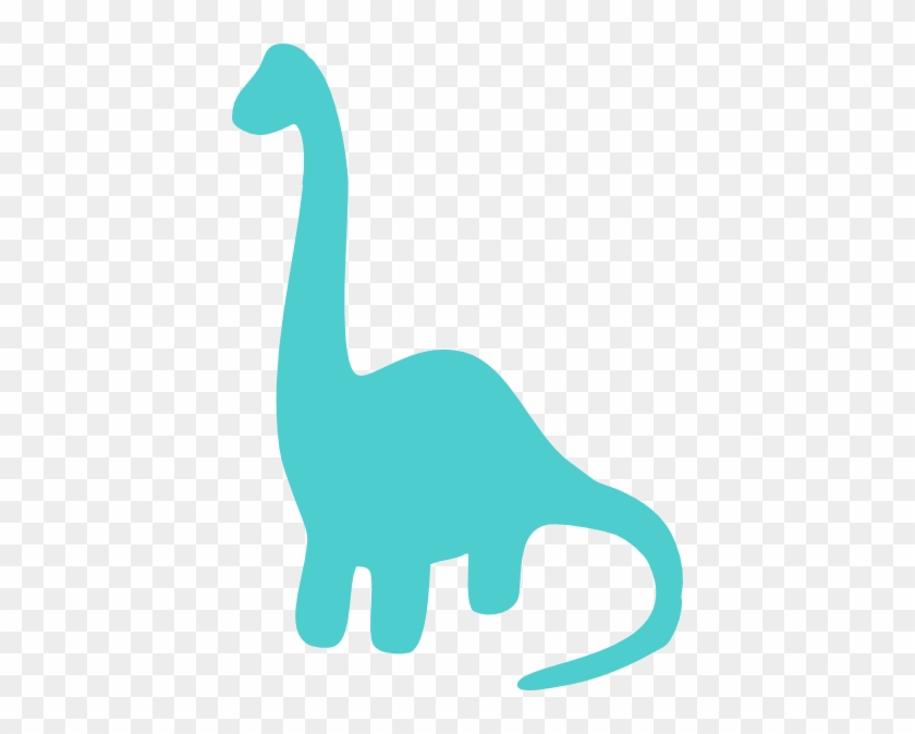 Teal Dino Clip Art At Clker - Siluetas De Dinosaurios Para Imprimir #1153346