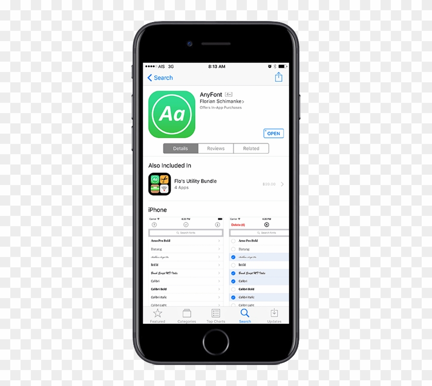 Anyfont Allows You To Install Fonts In Truetypefont - Iphone #1153503