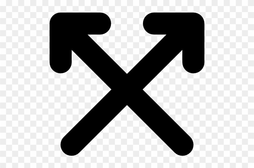 Two Up Arrows Cross Free Icon - Skrzyżowane Strzałki #1153649