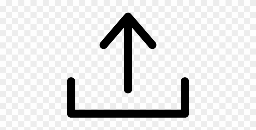 Upload Symbol Of Up Arrow From A Tray Line Vector - Upload Arrow Icon #1153653