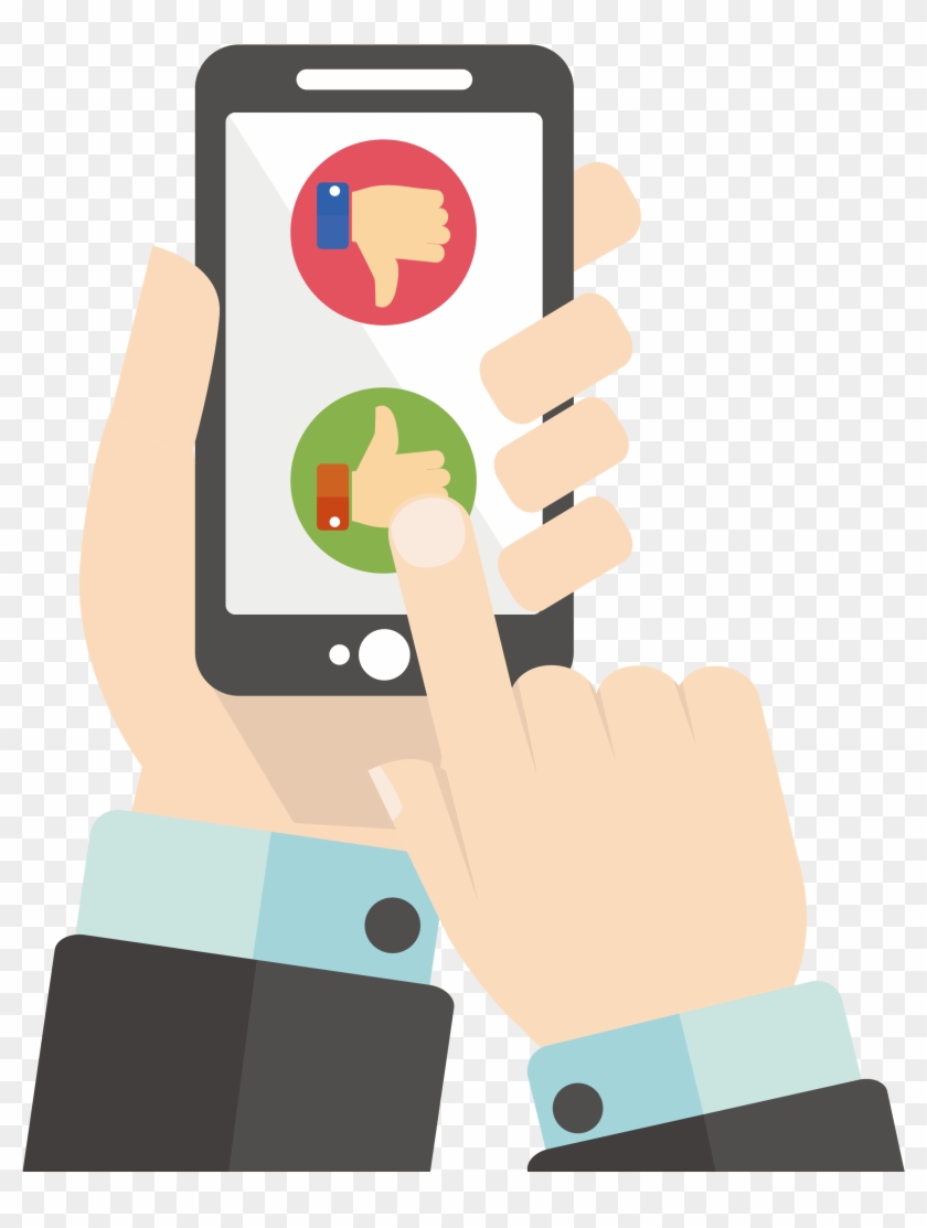 Mobile App Smartphone Illustration - Mobile In Hand Vector Png #1153804