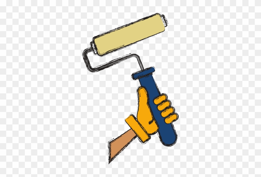 Rolling Paint Brush - Vector Graphics #1154079