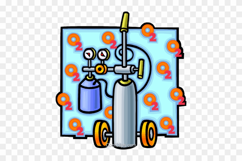 Oxygen Tank Royalty Free Vector Clip Art Illustration - Oxygen Tanks Clip Art #1154151