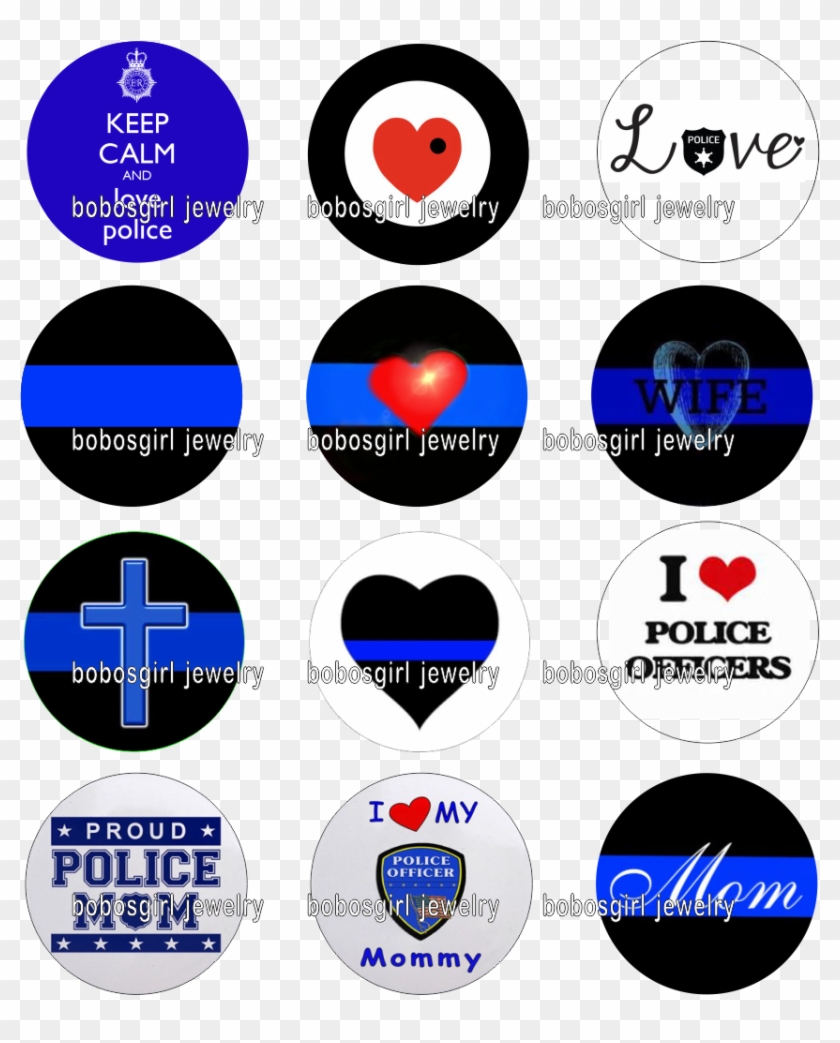 5pcs/set Love Police Glass Snap Button Cabochon Bloom - Cafepress Proud Police Dad Trucker Hat #1154194