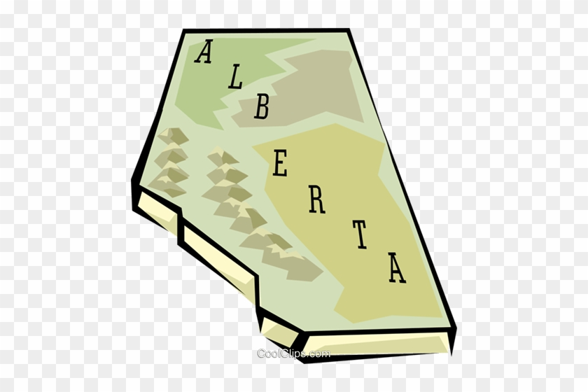 Alberta Map Royalty Free Vector Clip Art Illustration - Horse Riding Clip Art #1154337