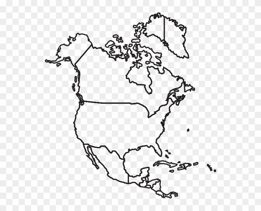 North America Map Clip Art At Clker - North America Map Drawing #1154344