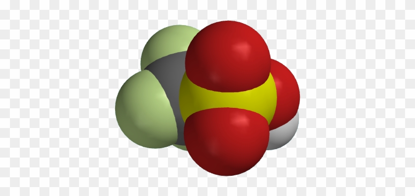 Lewis Structure, Ball And Spoke - Triflic Acid #1154347