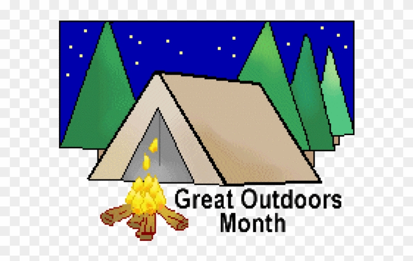 Great Outdoors Month Camping Clip Art Tents Clip Art - Clip Art #1155160