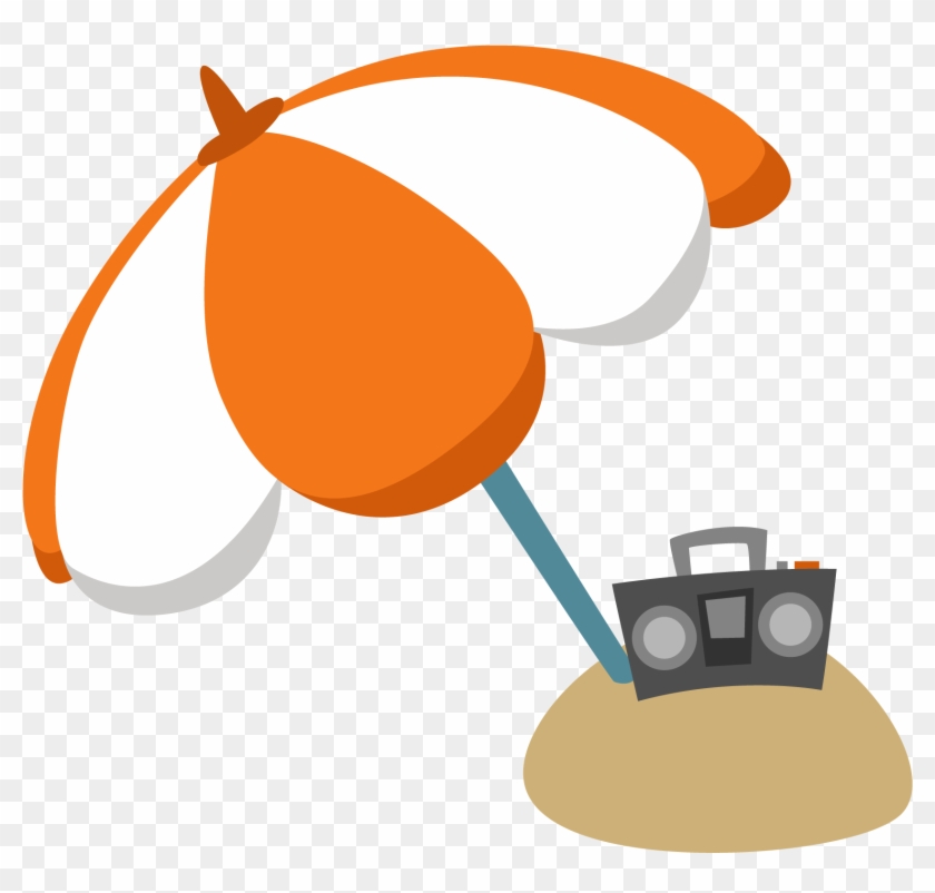 Vector Color Cartoon Beach Radio - Vector Graphics #1155275