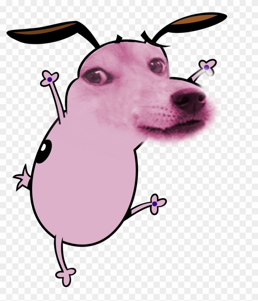Shiba Inu Eustace Bagge Pink Dog Like Mammal Nose Mammal - Courage The Cowardly Dog Happy #1155328