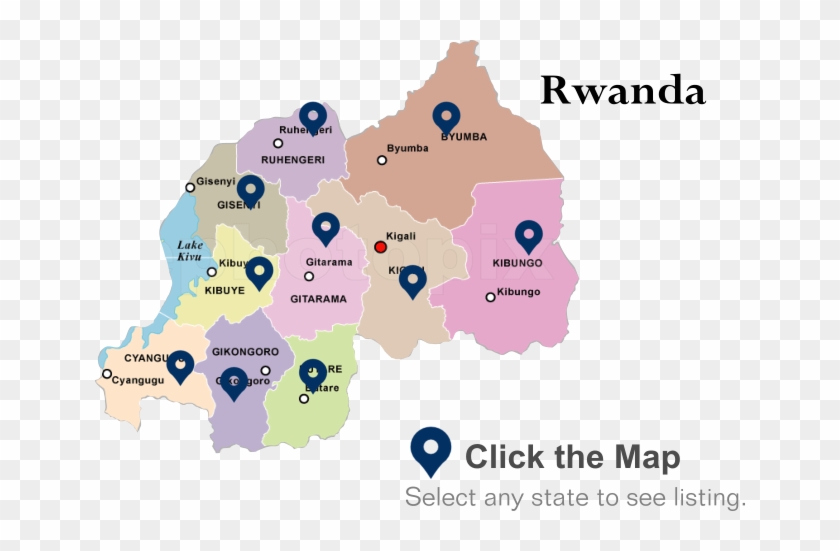 East Africa Homes - Political Map Of Rwanda #1155432