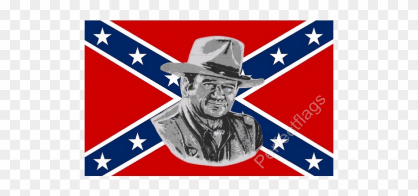 John Wayne Confederate Flag - Red Flag With X And Stars #1155588