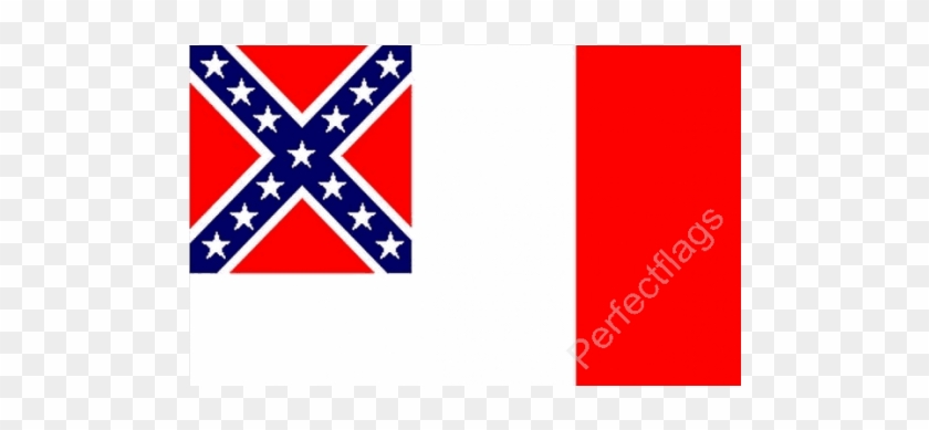 3rd Confederate Flag - State Flag Mississippi Flag #1155594