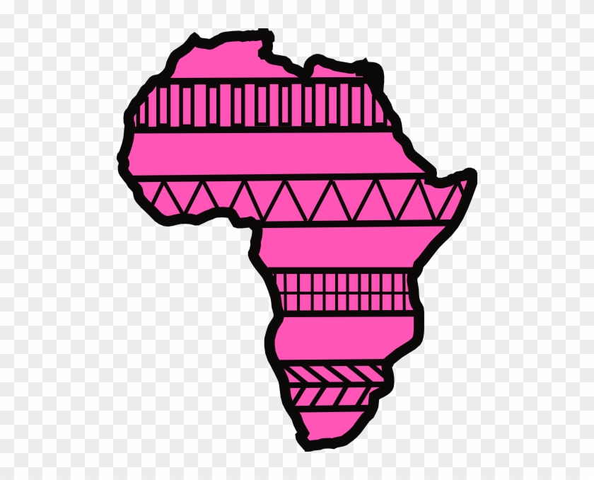 Africa Clipart Pink #1155603