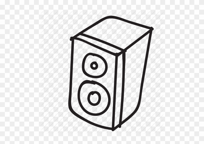 Drawn Speakers Doodle - Loudspeaker Drawing #1155677