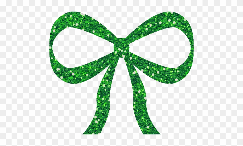 Greeen Glitter Bow Png By Clipartcotttage - Laço Ponto Cruz #1155700