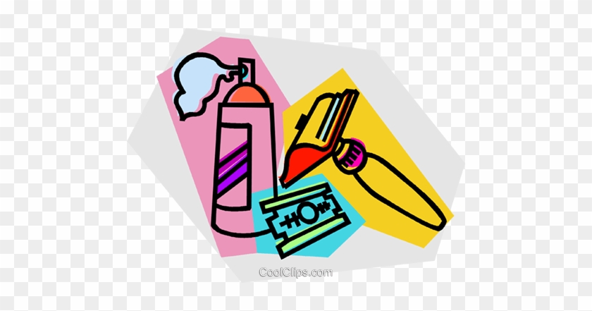 Shaving Supplies Royalty Free Vector Clip Art Illustration - Graphic Design #1155942