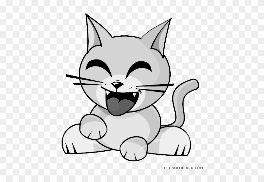 Cute Cat Animal Free Black White Clipart Images Clipartblack - Cat Clipart Png #1156045