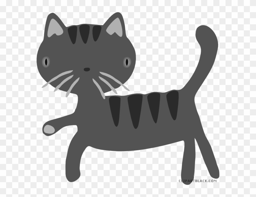 Cute Cat Animal Free Black White Clipart Images Clipartblack - Mewow Sticker #1156059