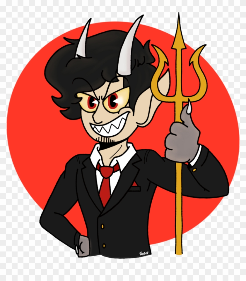 Devil Markiplier By Redheadbadger - Jacksepticeye And Markiplier Fan Art Cuphead #1156141