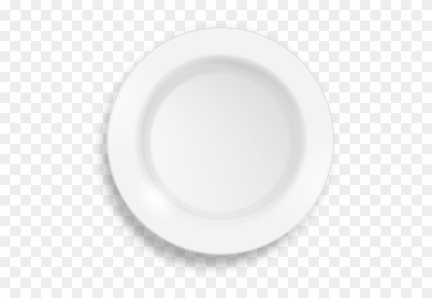 Vector Clip Art Of Empty White Plate - Kitchen #1156428