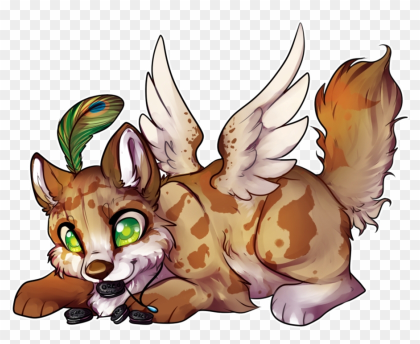 Chibi Wolf Pup With Wings - Gray Wolf #1156477