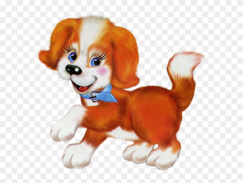 Orange Cute Puppy Cartoon Clipart - Собака Клипарт #1156583