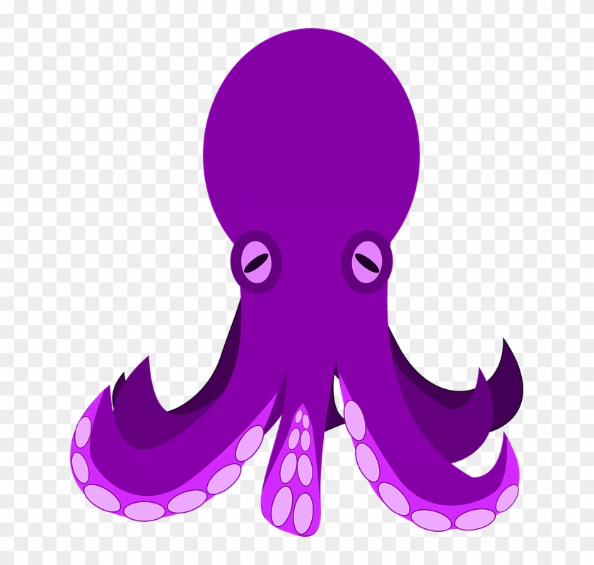 Octopus Clipart Purple Animal - Purple Clipart #1156706